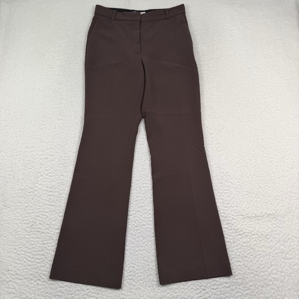 Aritzia Babaton Publish Trouser Pant Sz 6 Brown Bootcut High Rise Career Office
